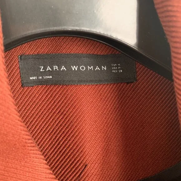 ZARA CARAMEL LONG BLAZER/JACKET SIZE M - Picture 5 of 10
